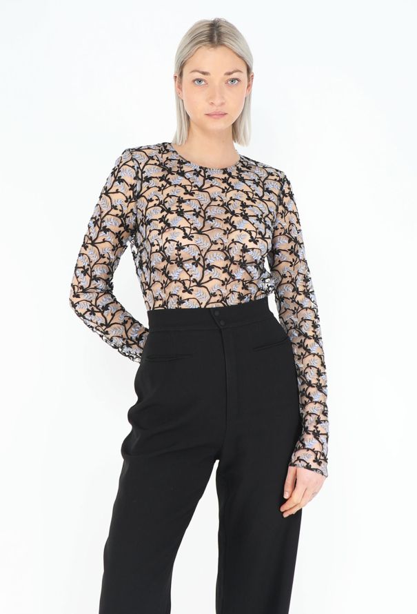 Dior Pre-Fall 2016 Embroidered Mesh Top - 6