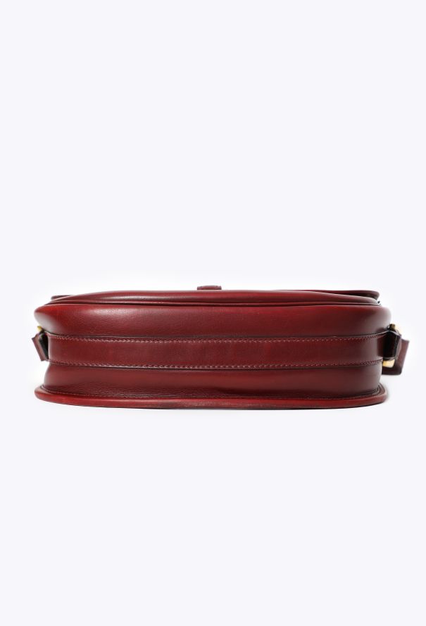 Hermès Burgundy Box Balle de Golf Bag, 1970s - 8