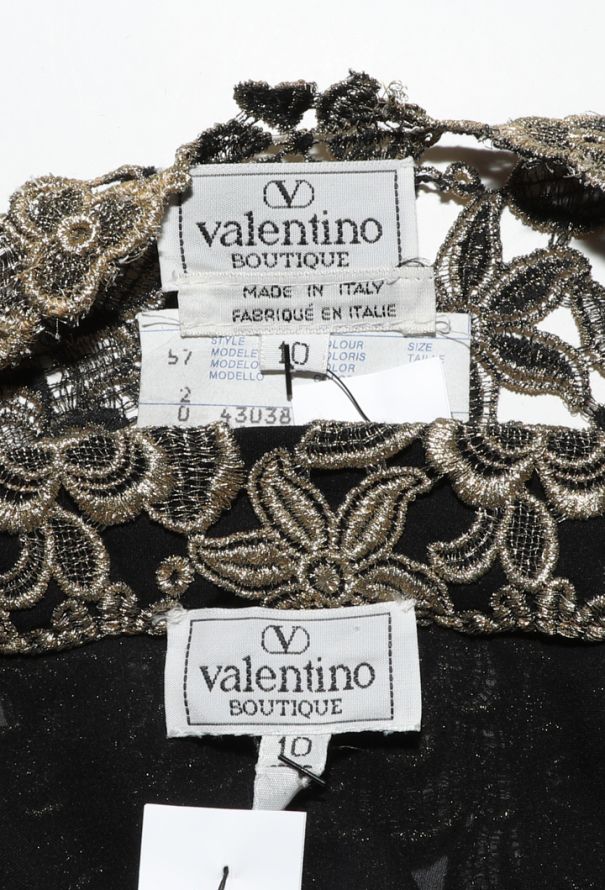 Valentino Vintage Metallic Lace Ensemble - 8