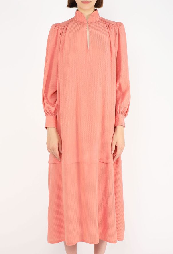 Chloé Vintage Belted Jacquard Silk Dress - 3