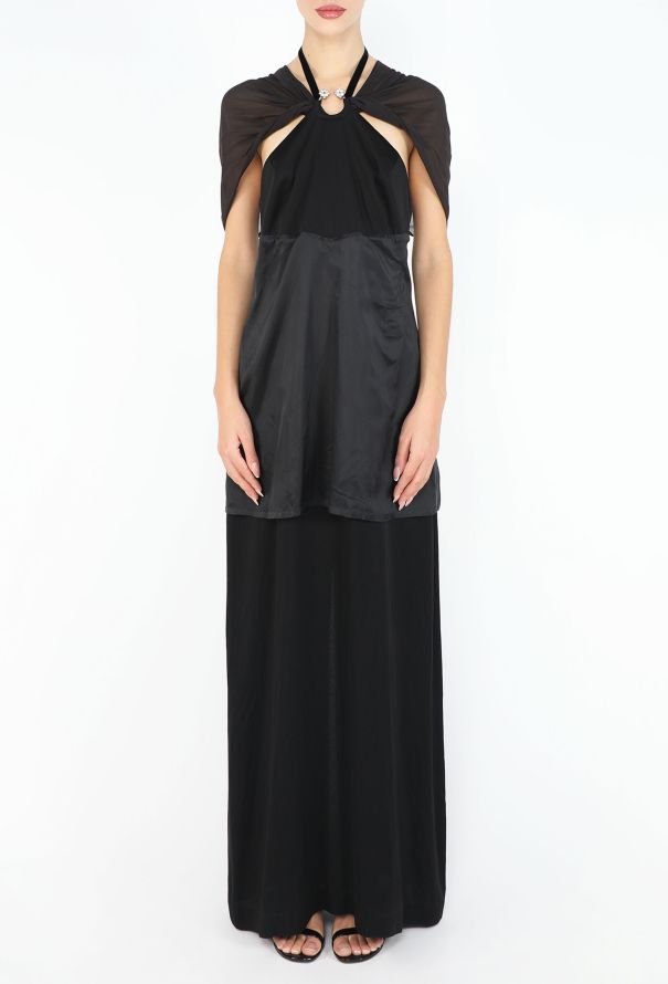 Maison Margiela RARE F/W 2006 Layered Strass Halter Gown - 5