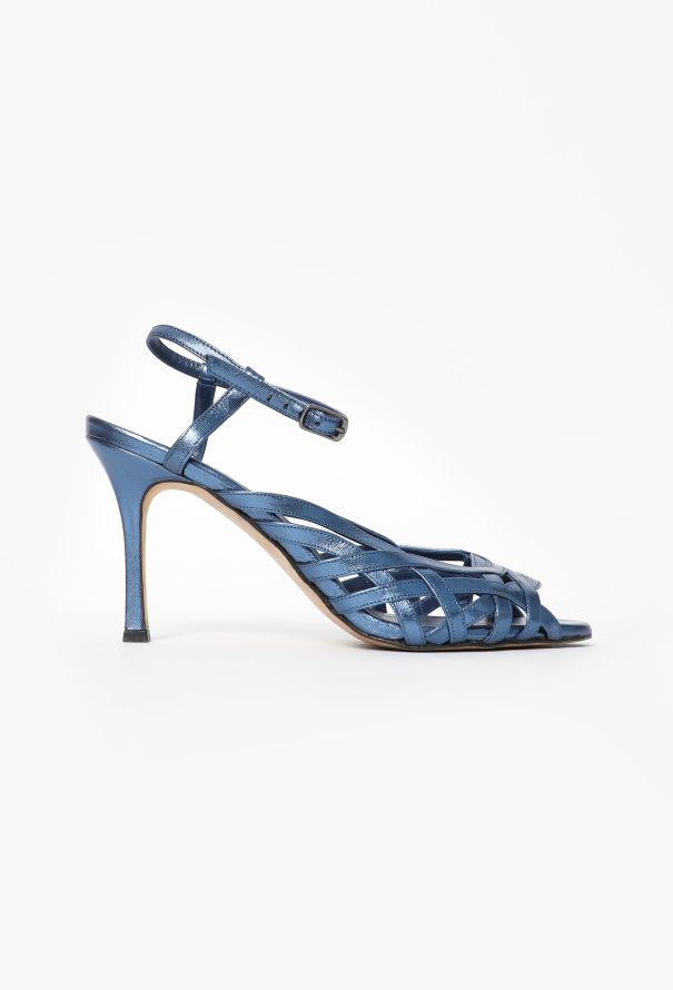Manolo Blahnik Late '90s Strappy Slingback Sandals - 1