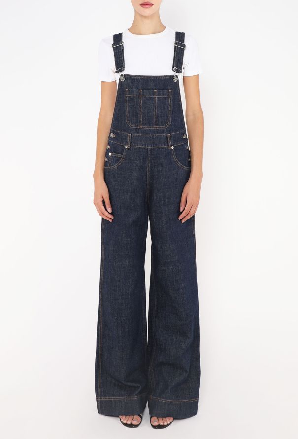 Dior Bootcut Belted Denim Overalls - 3