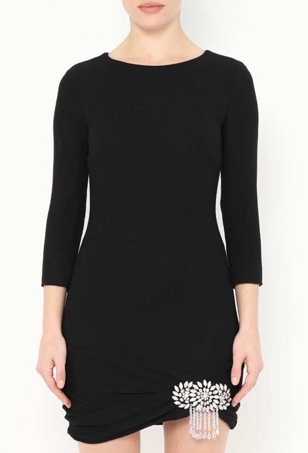 Azzaro Ruched Strass Bodycon Dress - 2 Azzaro Ruched Strass Bodycon Dress - 2