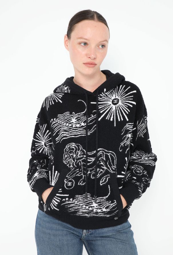 Chanel 2022 Terrycloth Graphic Hoodie - 2 Chanel 2022 Terrycloth Graphic Hoodie - 2