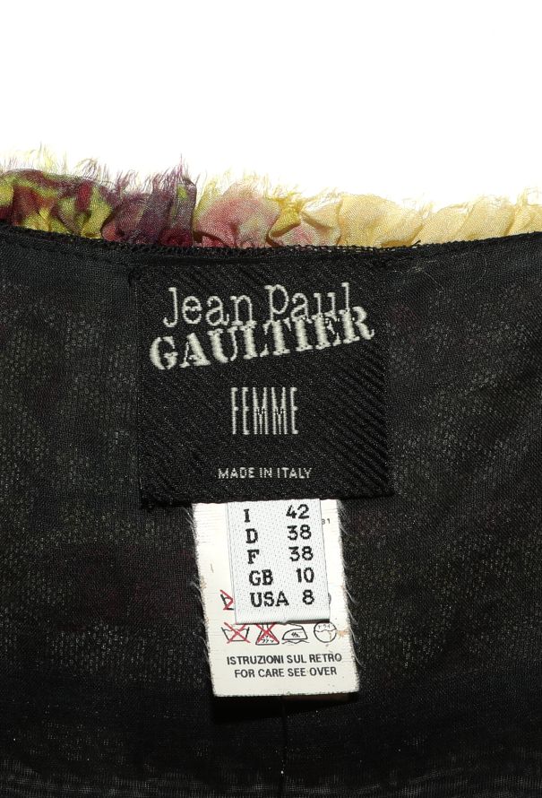 Jean Paul Gaultier S/S 2006 Ruffled Floral Silk Dress - 6
