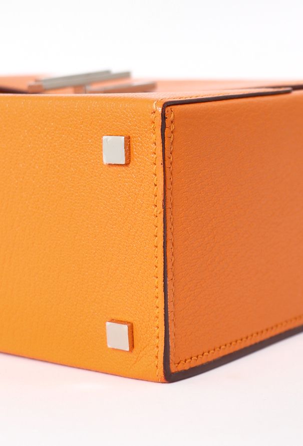 Hermès Abricot Chèvre Mysore Cinhetic Bag - 8