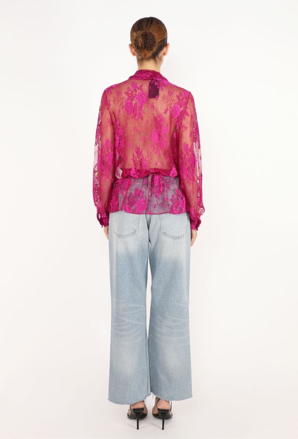 Balenciaga Chantilly Lavallière Blouse, Pre-Fall 2017 - 6