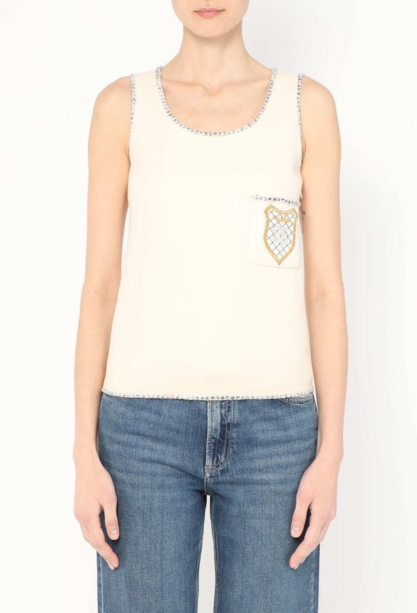 Chanel 2005 Collegiate Tweed Trim Top - 1