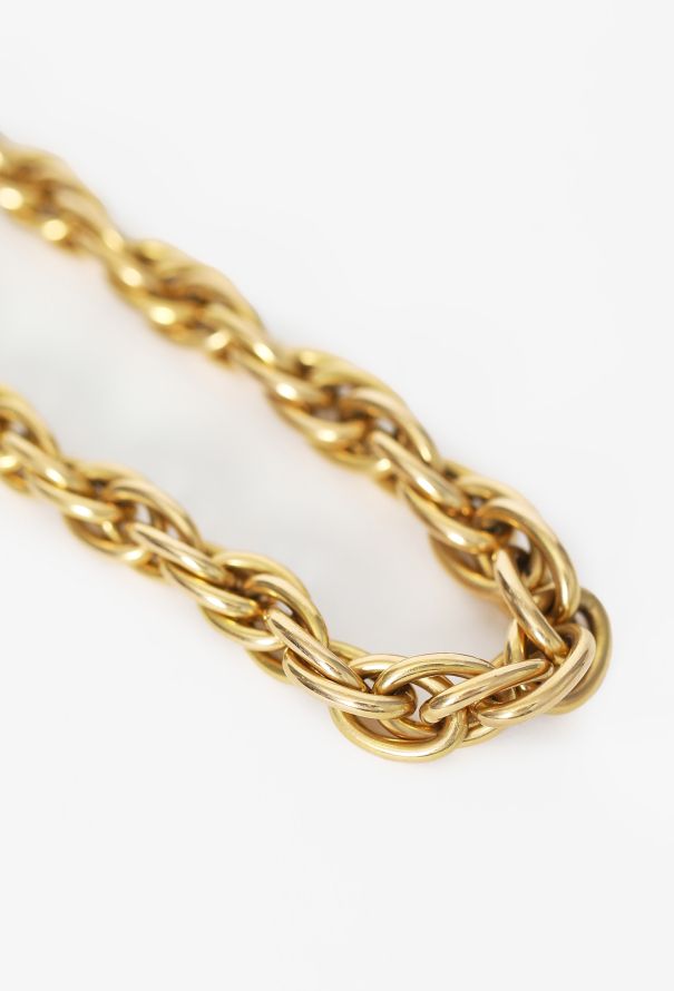 Vintage Fine Jewelry 18K Yellow Gold Woven-Link Necklace - 3