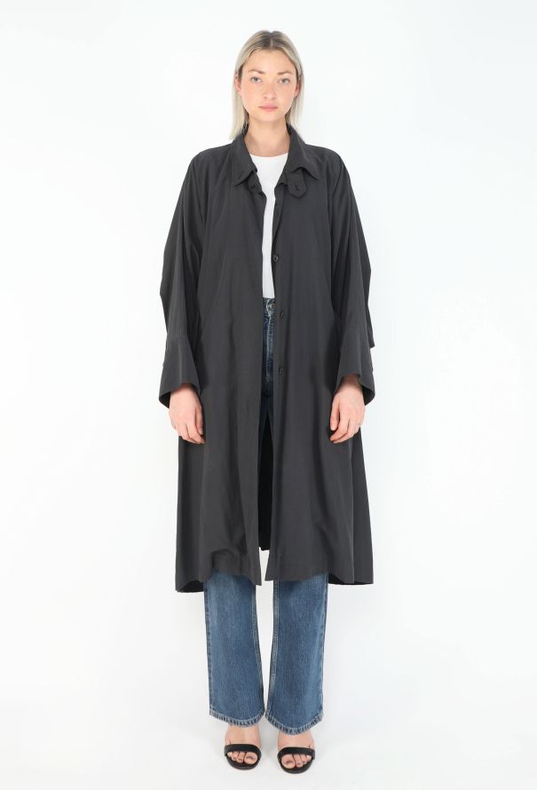 Issey Miyake '90s Batwing Nylon Trench - 2