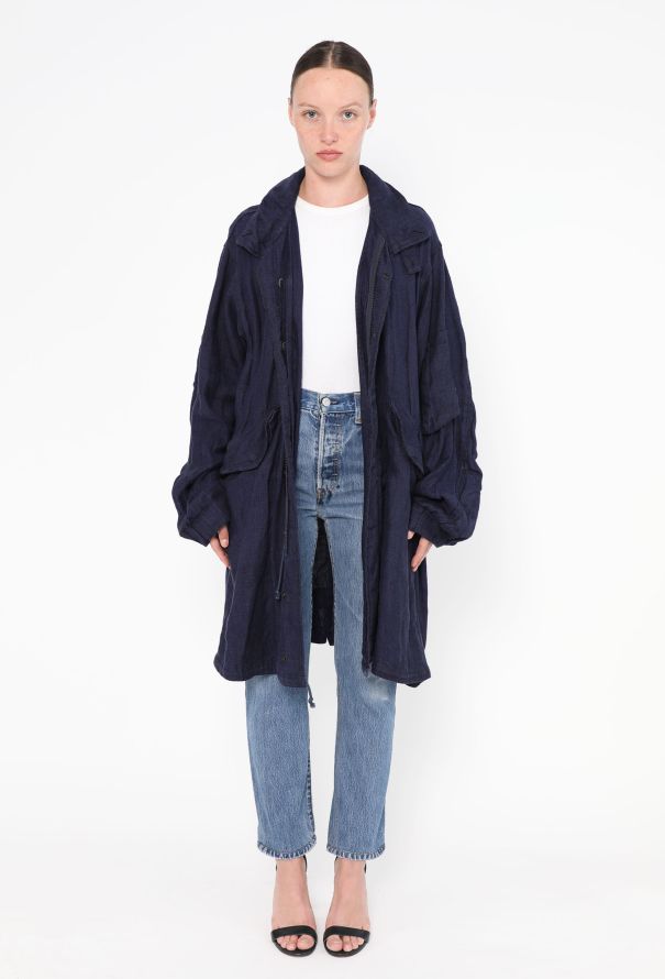 Yohji Yamamoto 2017 Oversized Linen Parka - 2
