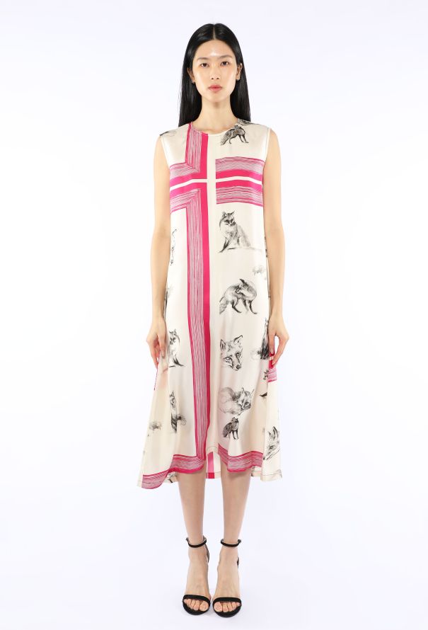 Céline Fox Print Silk Dress, 2015 - 1