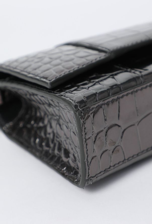 Balenciaga Embossed Hourglass Wallet on Chain - 10