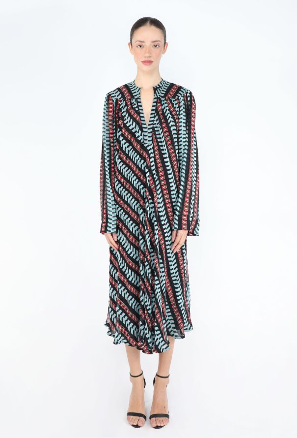Balenciaga 2011 Graphic Kaftan Dress - 2