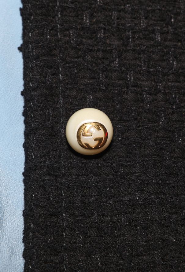 Gucci Pre-Fall 2017 Bow Tweed Jacket - 6