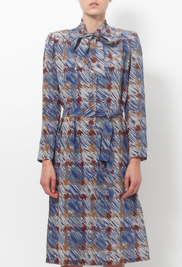 Ted Lapidus Vintage Graphic Lavallière Dress - 3