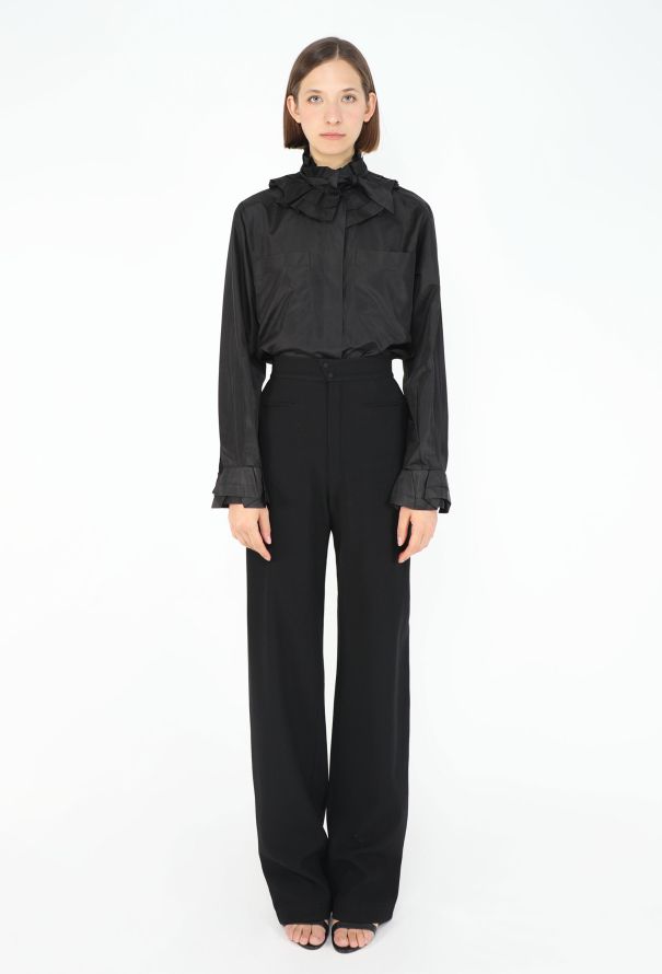 Chanel Silk Taffeta Jabot Blouse - 3