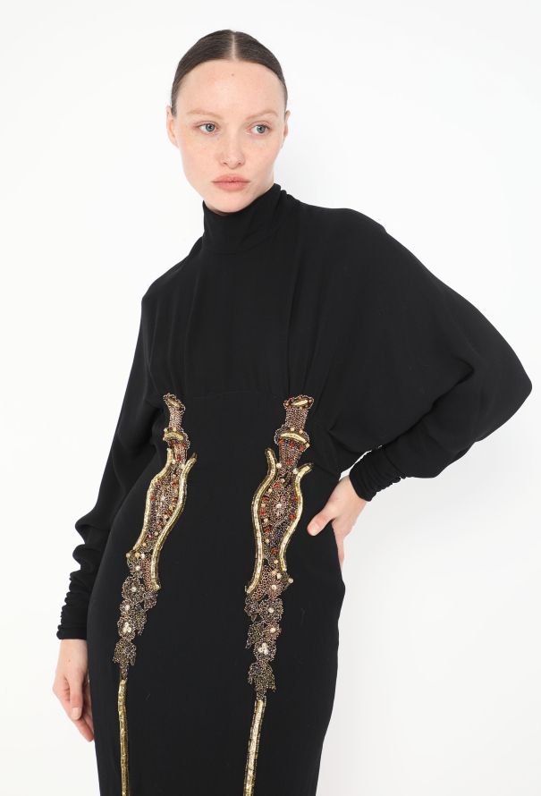 COLLECTOR Karl Lagerfeld F/W 1985 Embellished Dress - 1