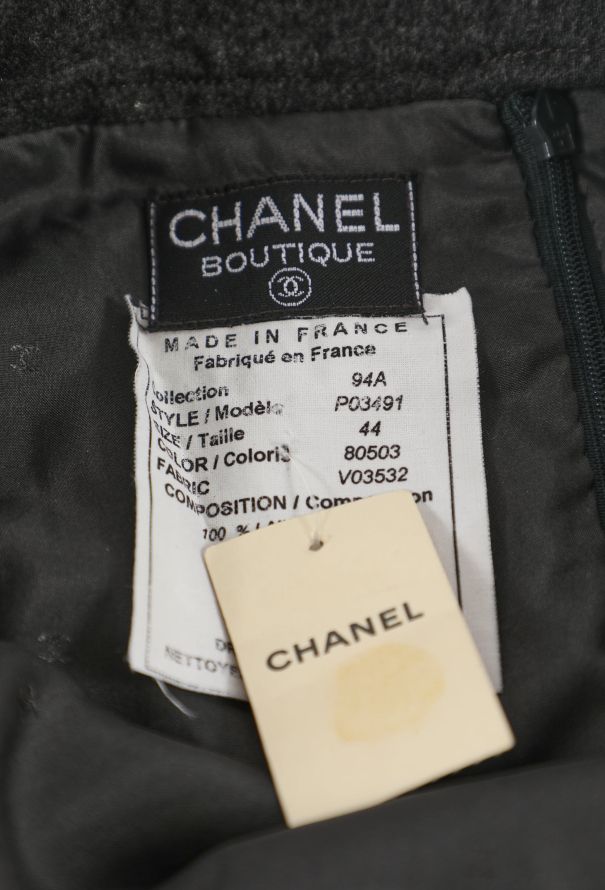 Chanel F/W 1994 High-Waisted 'CC' Skirt - 6