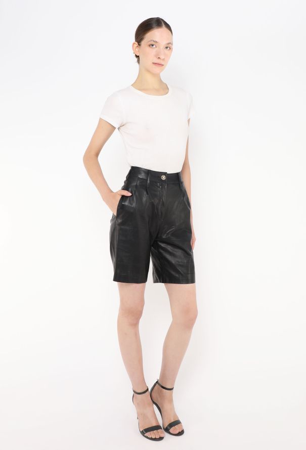 Chanel 2009 Lambskin 'CC' Shorts - 3