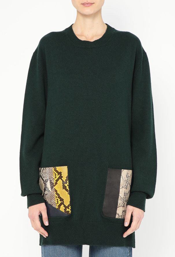 Céline Python Pocket Cashmere Sweater - 1