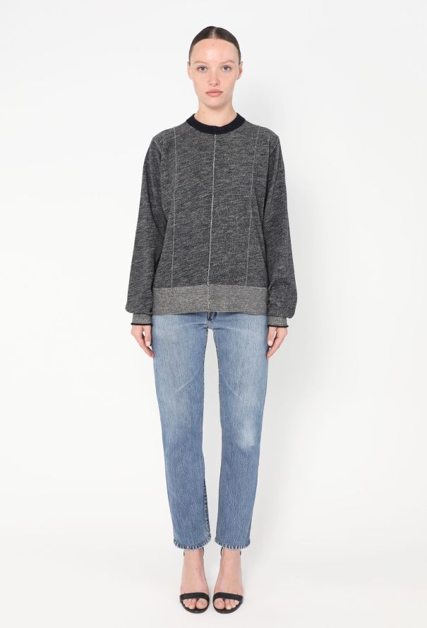 Céline Mohair Trim Knit Sweater - 2 Céline Mohair Trim Knit Sweater - 2
