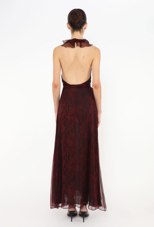 Saint Laurent Snake Print Chiffon Gown, S/S 2013 - 8