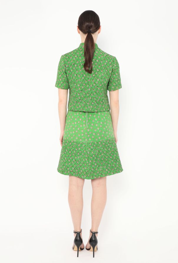 Saint Laurent RARE 1967 Quilted Floral Ensemble - 7