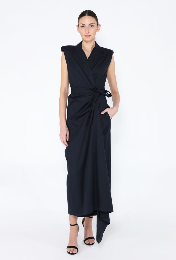 Dries Van Noten Cotton Sleeveless Wrap Dress - 2
