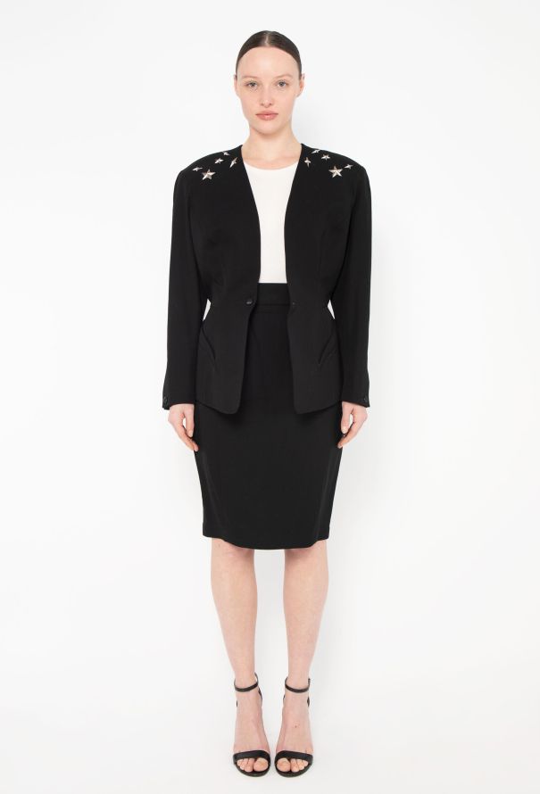 Thierry Mugler F/W 1990 Cinched Star Embellished Ensemble - 4 Thierry Mugler F/W 1990 Cinched Star Embellished Ensemble - 4