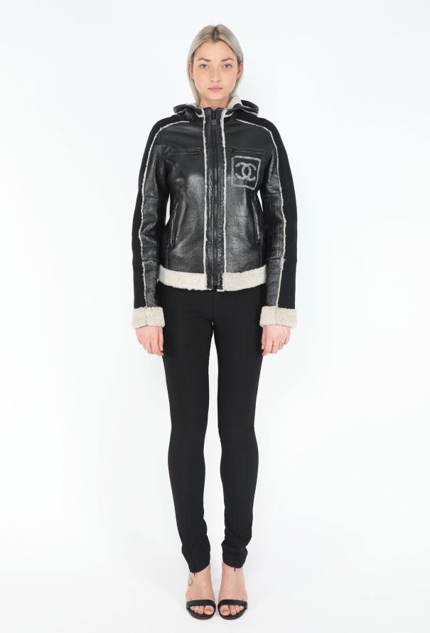 Chanel Fall 2008 'CC' Shearling Hooded Jacket - 2