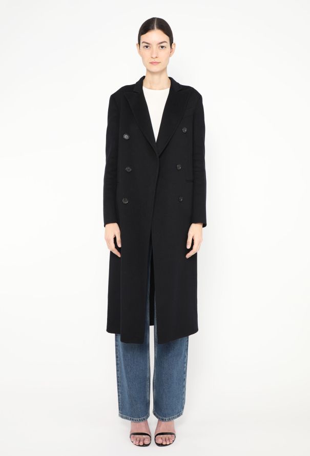 Céline Double-Breasted Cashmere Coat - 1