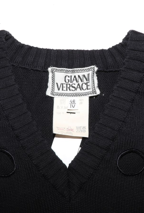 Gianni Versace Early '80s Cut-Out Sweater - 4