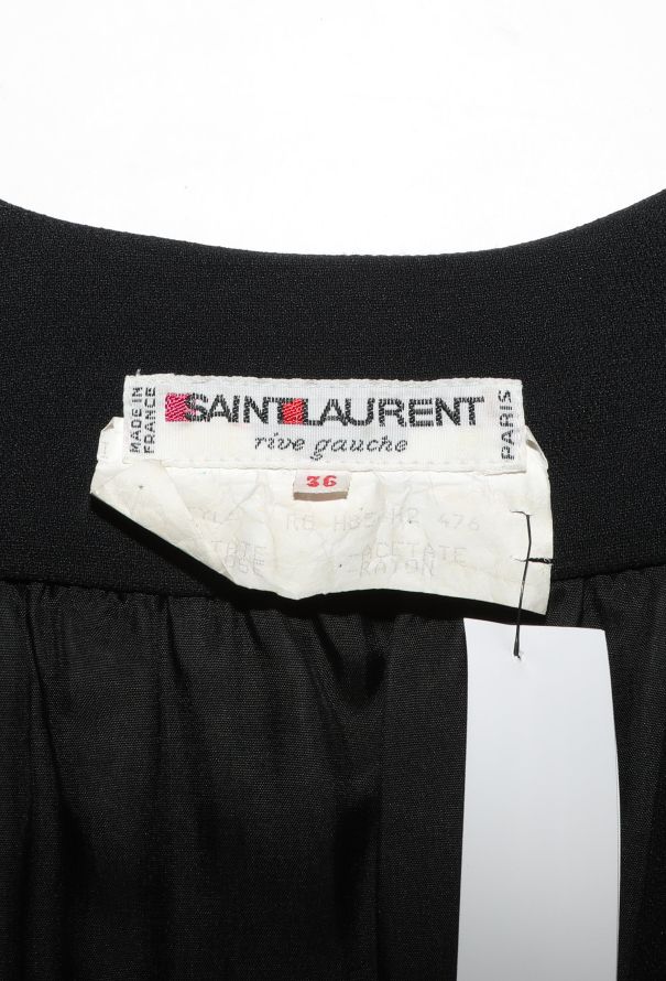 Saint Laurent F/W 1983 Plunging Wrap Dress - 7