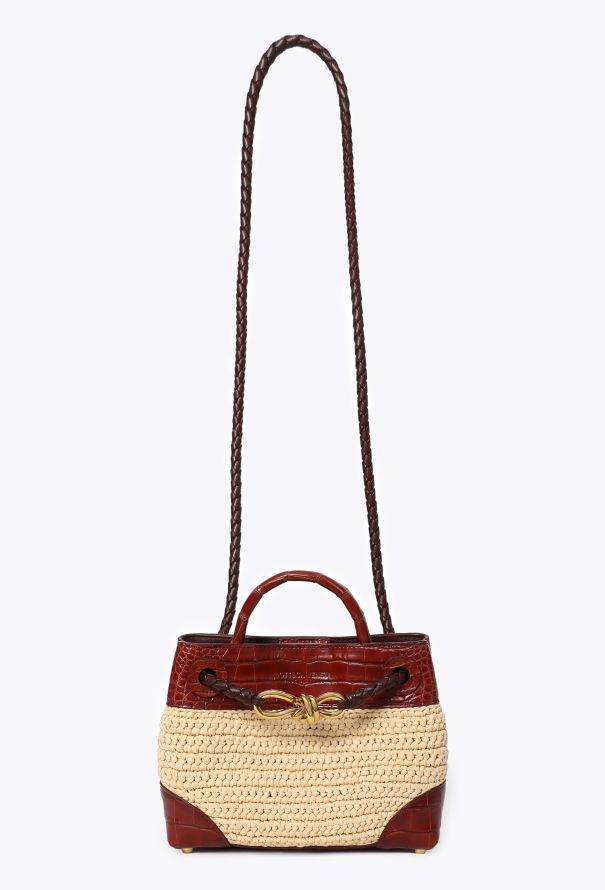 Bottega Veneta Mini Alligator & Raffia Andiamo Bag, 2026 - 1