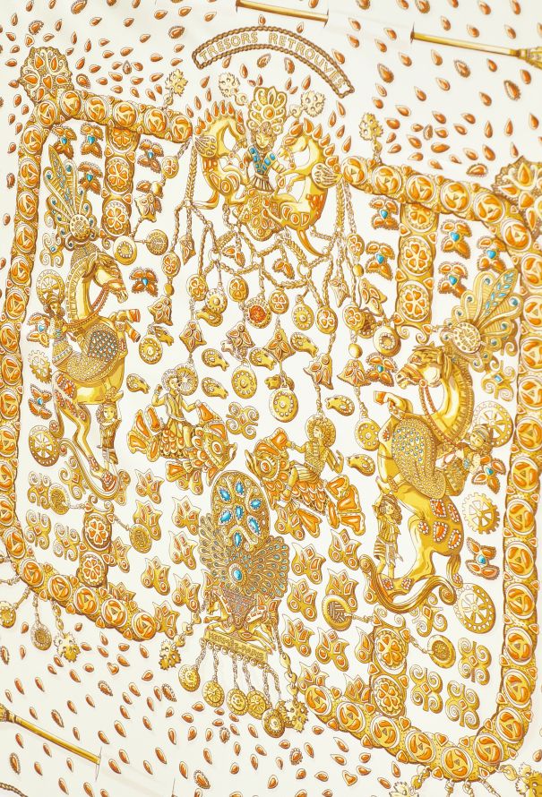 Hermès 'Tresors Retrouve' 90cm Silk Carré - 5 Hermès 'Tresors Retrouve' 90cm Silk Carré - 5