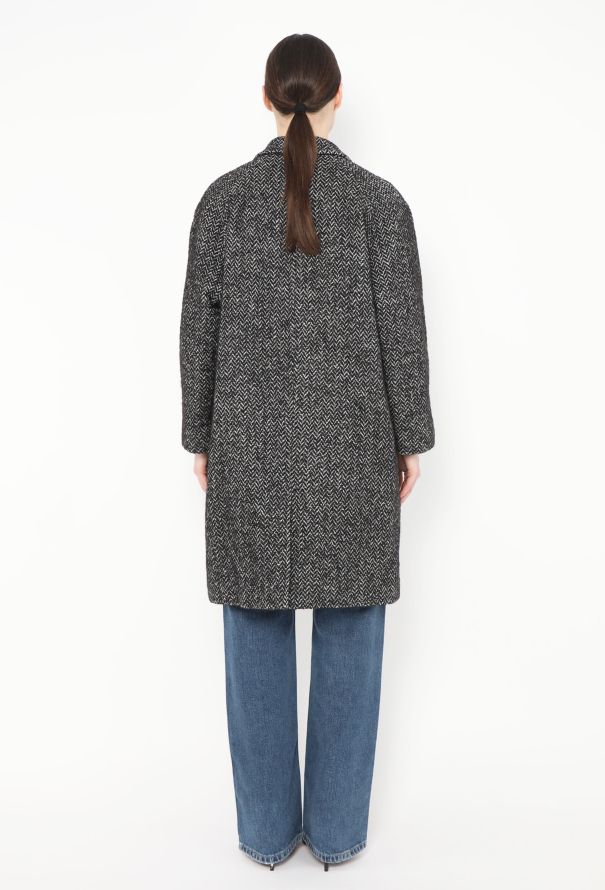 Dolce & Gabbana 2020 Chevron Wool Coat - 4