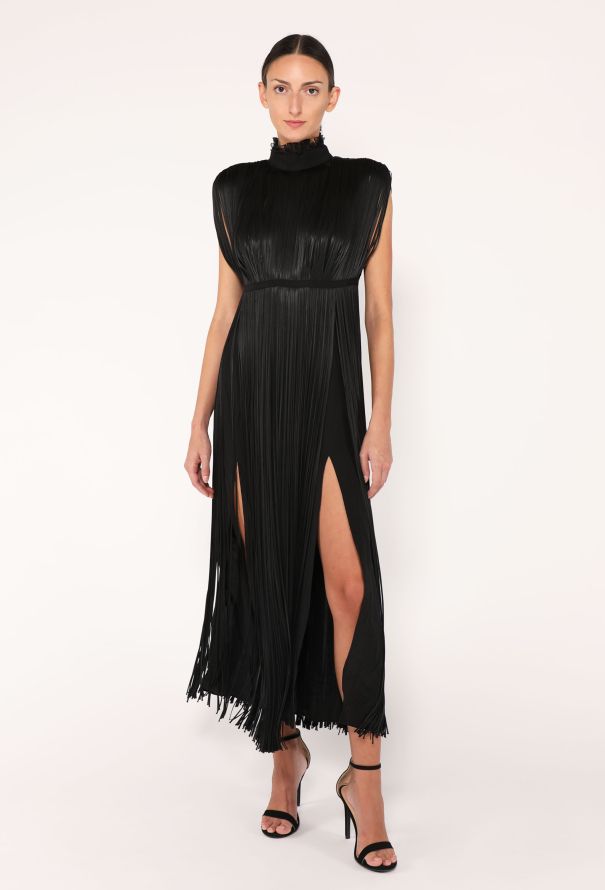 Prada Mock Neck Fringe Dress - 1