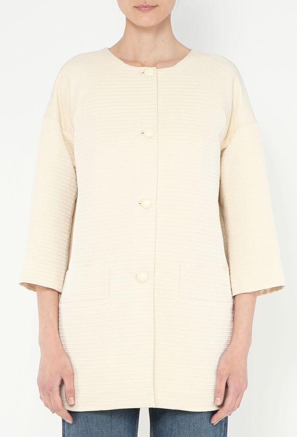 Balenciaga Resort 2012 Ribbed Mod Peacoat - 1