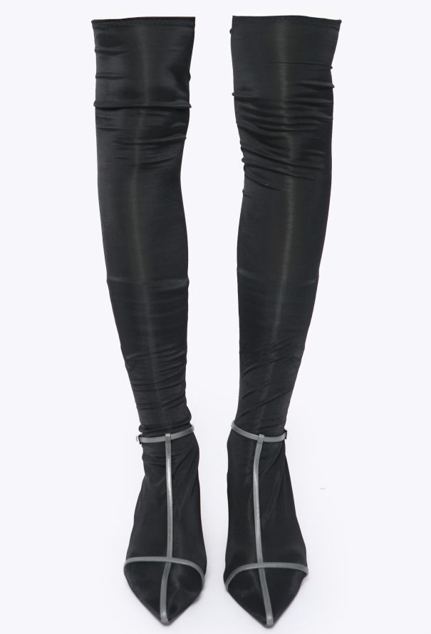 Jil Sander S/S 2024 Mesh & Leather Legging Boots - 3