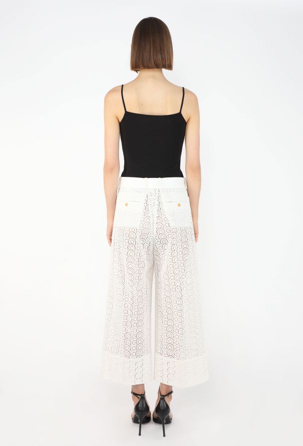 Céline Broderie Anglaise Belted Pants - 5