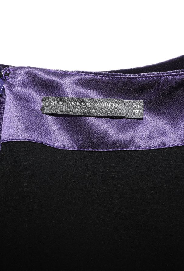 Alexander McQueen 2007 Velvet Bishop-Sleeve Dress - 6