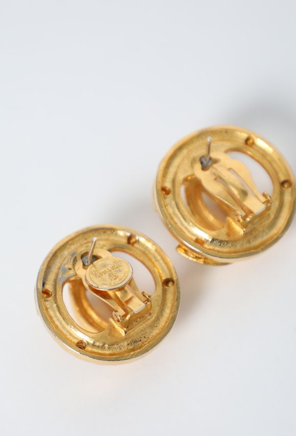 Chanel '80s Sculpted 'CC' Earrings - 5