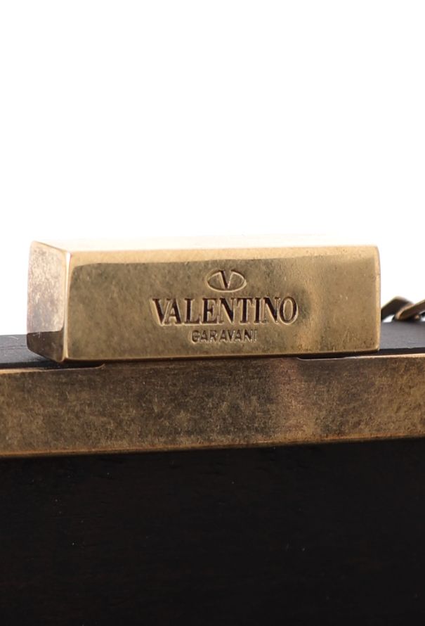 Valentino Cheetah Wood & Metal Minaudière - 11