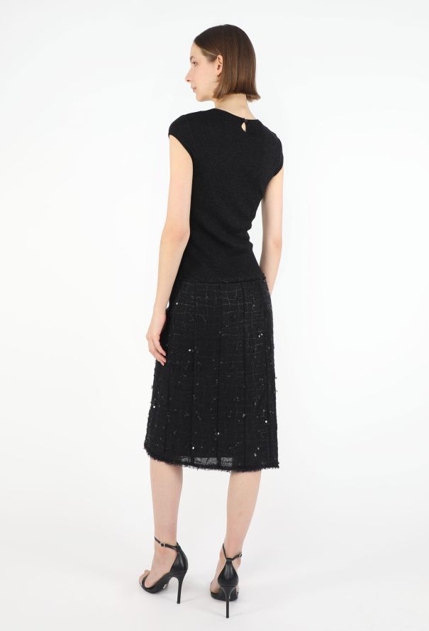 Chanel 2004 Iridescent Embroidered Cashmere Dress - 4