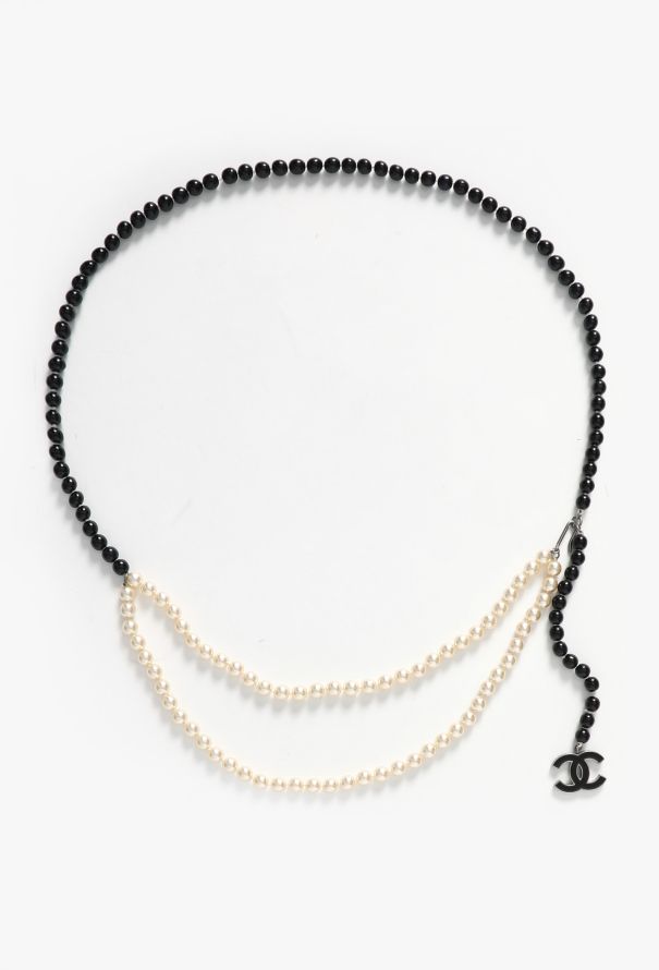 Chanel 2005 Bicolor Pearl 'CC' Belt - 1