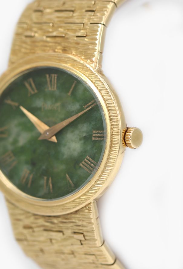 Piaget Ultra Rare 1970s 18k Yellow Gold & Jade Watch - 3