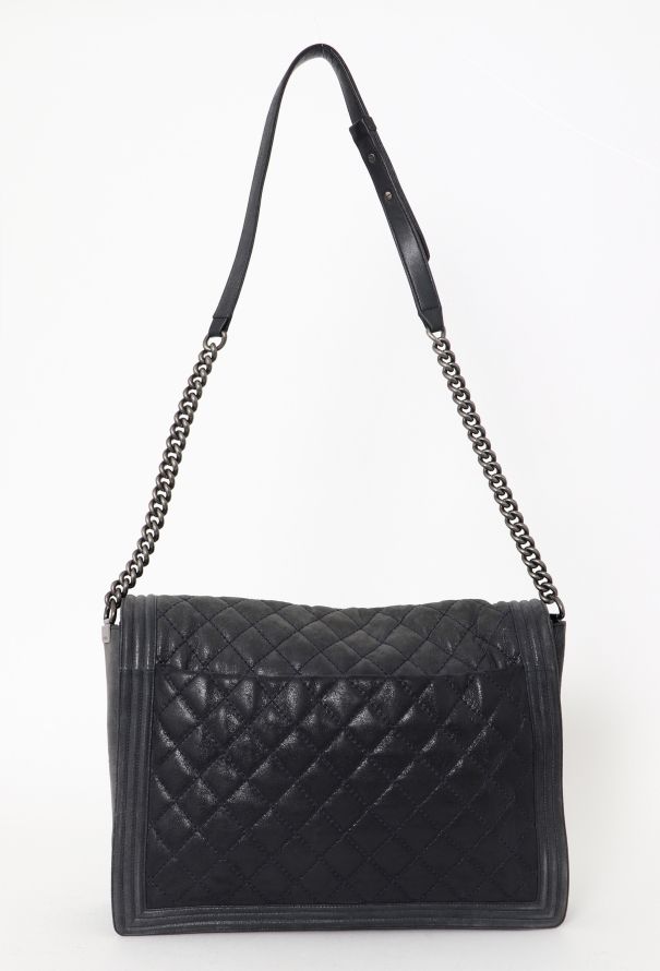 Chanel Navy Maxi Boy Bag - 3