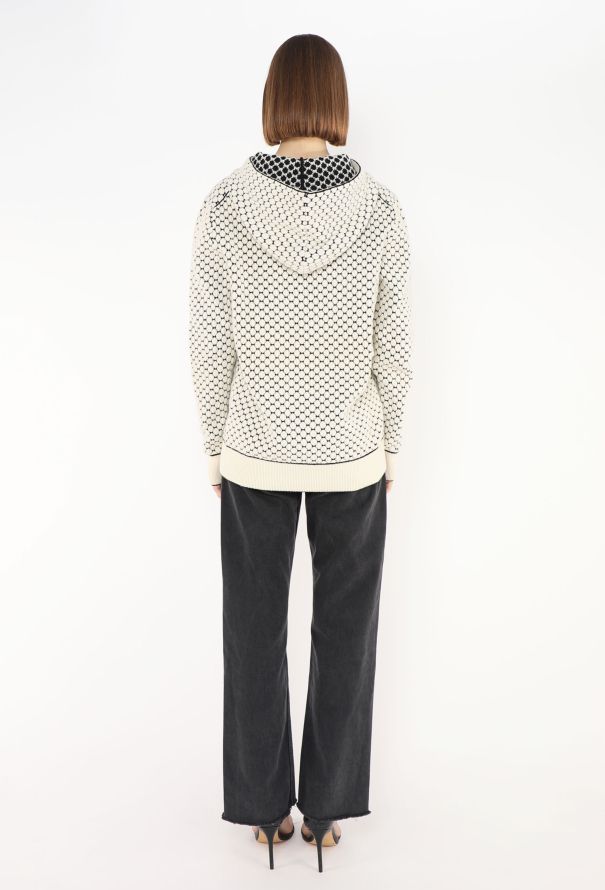 Céline Lattice Knit Triomphe Hoodie - 4